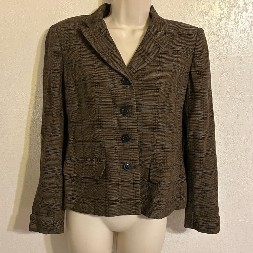Liz Claiborne Petite Blazer - Brown - Excellent Condition